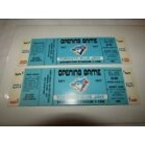 Opening Day 1977 Blue Jays tickets - unripped and super nice
