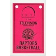 1995 TORONTO RAPTORS, FIRST SEASON, TELEVISION CREW NUMBERED ENCASED SEASON PASS